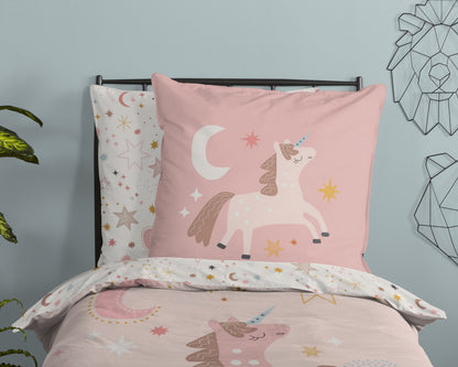 Kinderdekbedovertrek Pure microvezel Deina - 1 persoons 140Ã—200/220 cm