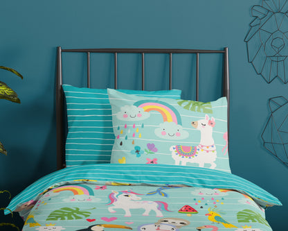 Kinderdekbedovertrek Good Morning Festen - 1 persoons 140Ã—200/220 cm