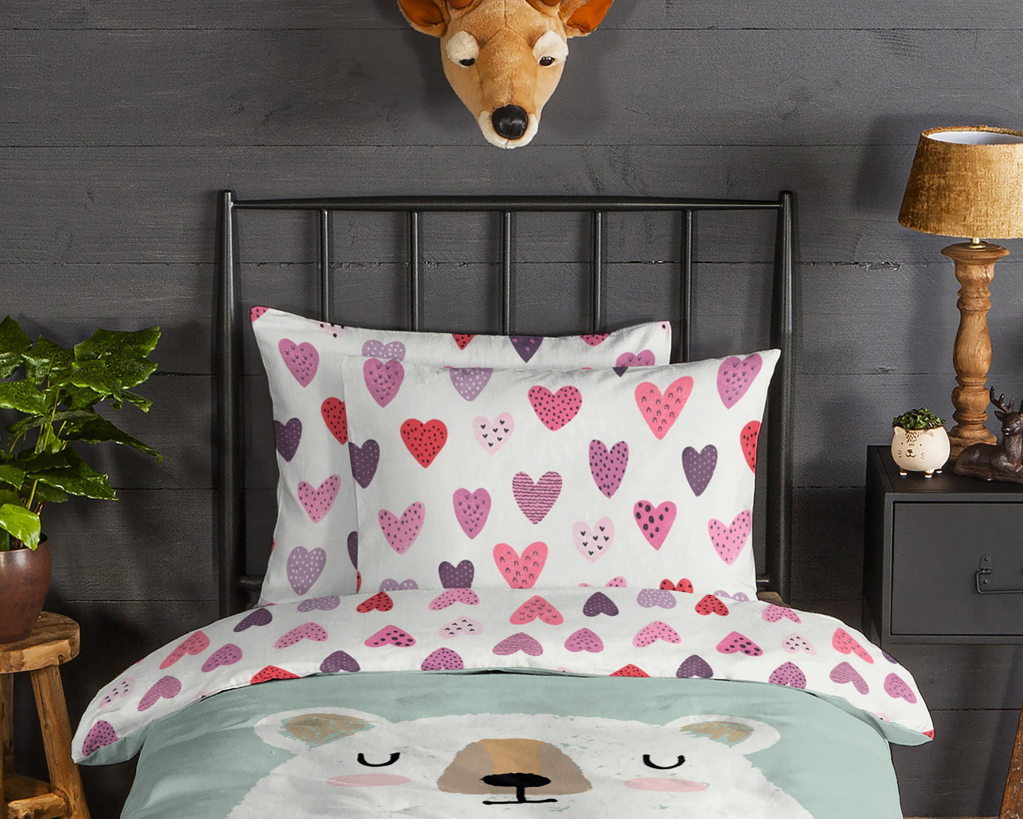 Kinderdekbedovertrek Good Morning Flanel Ted - Oostenrijk 140x200 + 1* 70x90 cm