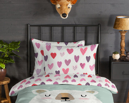 Kinderdekbedovertrek Good Morning Flanel Ted - Oostenrijk 140x200 + 1* 70x90 cm