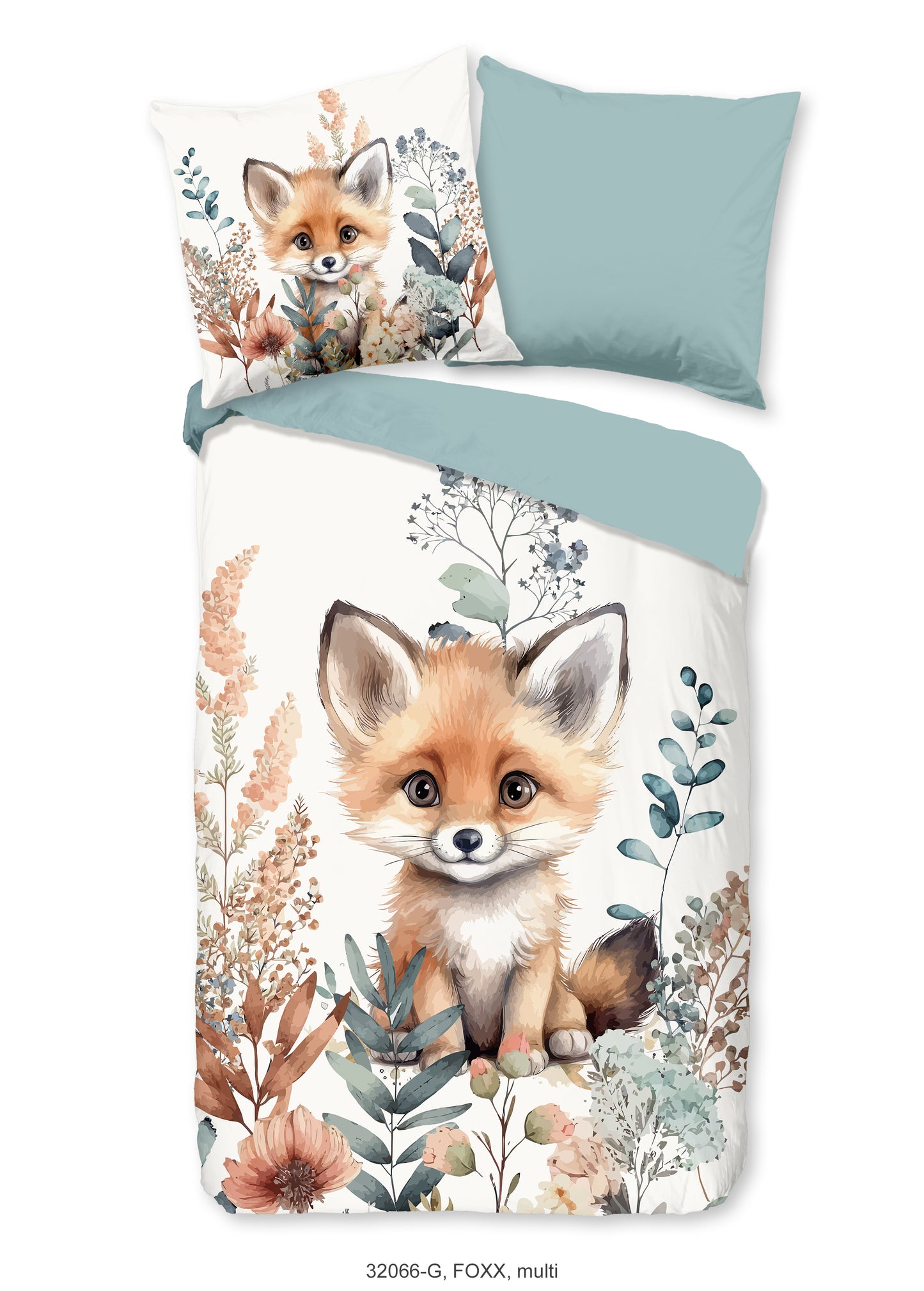 Kinderdekbedovertrek Good Morning Foxx - Duitsland 135x200 + 1* 80x80 cm