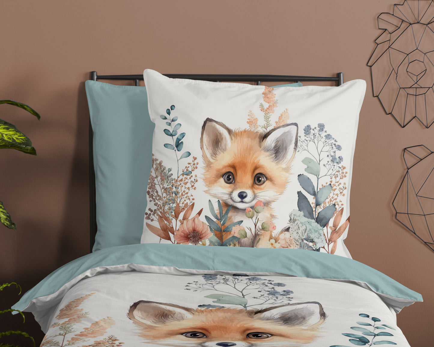 Kinderdekbedovertrek Good Morning Foxx - Duitsland 135x200 + 1* 80x80 cm