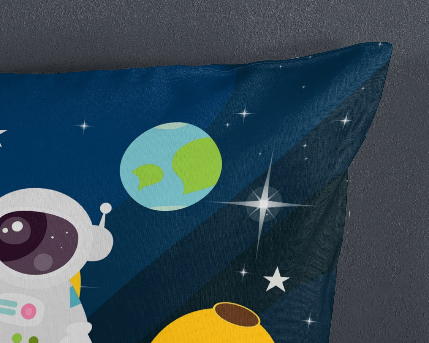 Kinderdekbedovertrek Pure microvezel Planets - 1 persoons 140Ã—200/220 cm