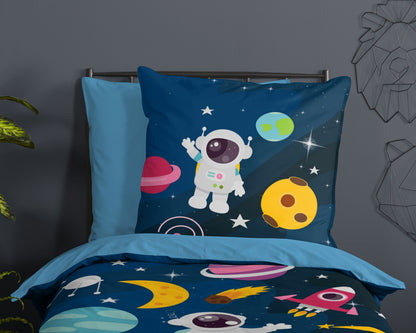Kinderdekbedovertrek Pure microvezel Planets - Duitsland 135x200 + 1* 80x80 cm