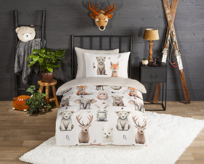 Kinderdekbedovertrek Good Morning Flanel Sven - 1 persoons 140Ã—200/220 cm