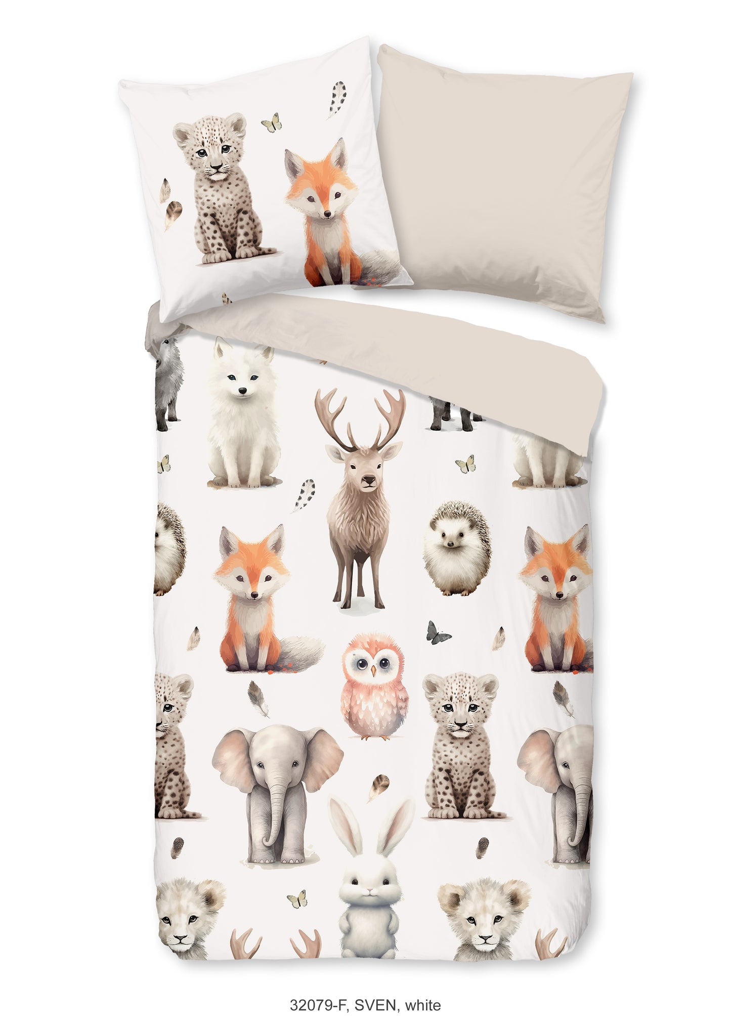 Kinderdekbedovertrek Good Morning Flanel Sven - Duitsland 135x200 + 1* 80x80 cm