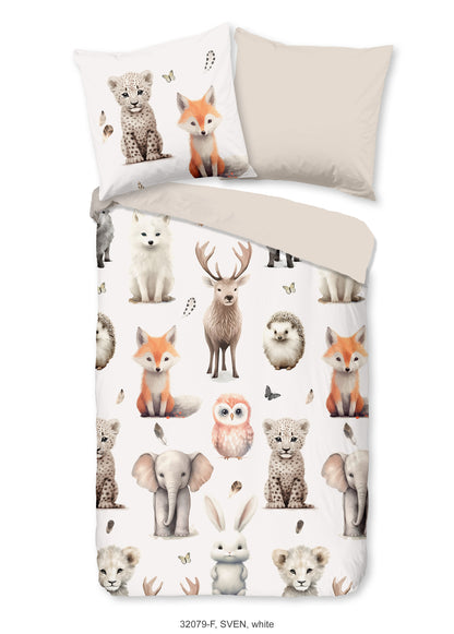 Kinderdekbedovertrek Good Morning Flanel Sven - Duitsland 135x200 + 1* 80x80 cm