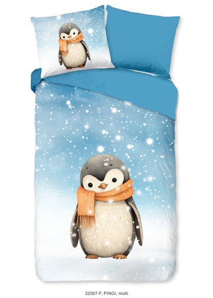 Kinderdekbedovertrek Good Morning Flanel Pingi - 1 persoons 140Ã—200/220 cm