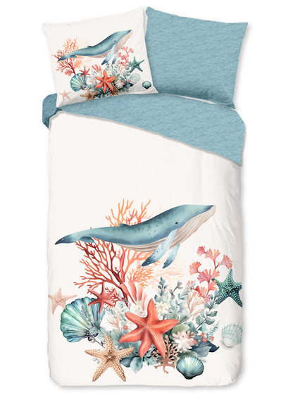 Dekbedovertrek Good Morning Ocean - 1 persoons 140Ã—200/220 cm