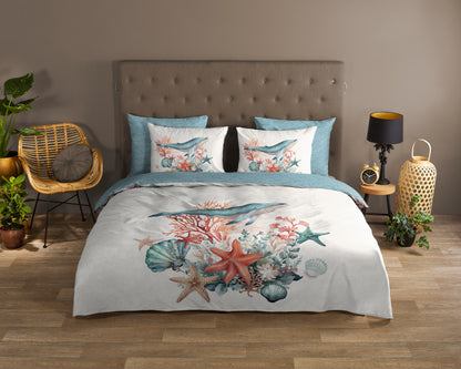Dekbedovertrek Good Morning Ocean - Lits jumeaux 240x200/220 cm