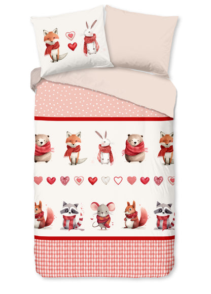Kinderdekbedovertrek Good Morning Flanel Timmy - 1 persoons 140Ã—200/220 cm