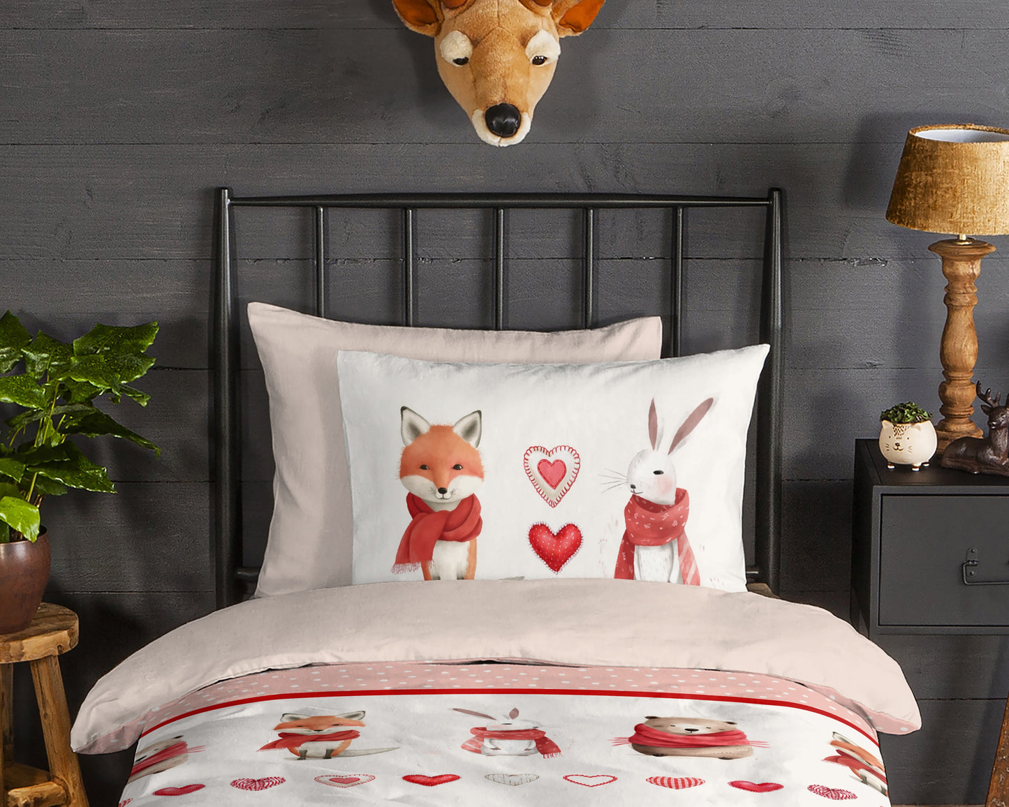 Kinderdekbedovertrek Good Morning Flanel Timmy - 1 persoons 140Ã—200/220 cm