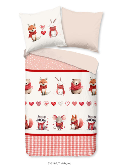 Kinderdekbedovertrek Good Morning Flanel Timmy - Duitsland 135x200 + 1* 80x80 cm