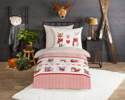 Kinderdekbedovertrek Good Morning Flanel Timmy - Duitsland 135x200 + 1* 80x80 cm