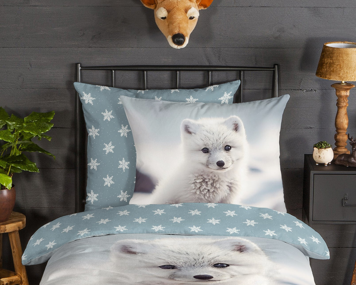 Kinderdekbedovertrek Good Morning Flanel Toss - Duitsland 135x200 + 1* 80x80 cm