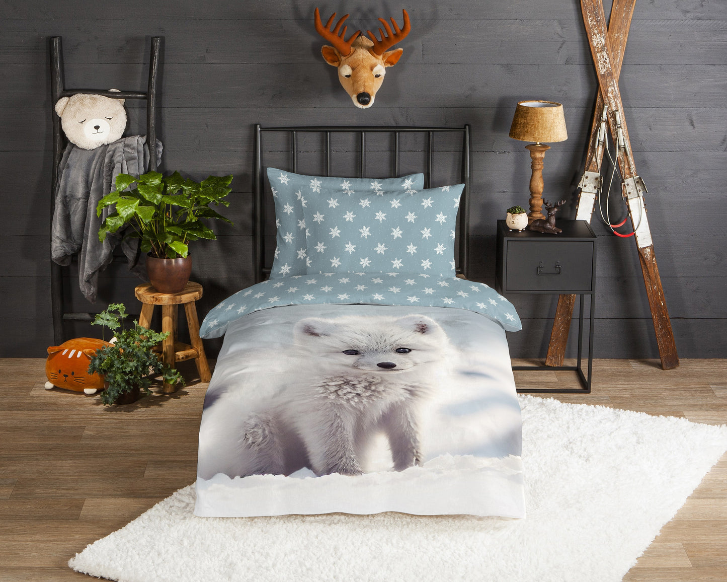 Kinderdekbedovertrek Good Morning Flanel Toss - Oostenrijk 140x200 + 1* 70x90 cm