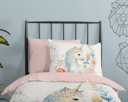 Kinderdekbedovertrek Pure microvezel Unidream - 1 persoons 140Ã—200/220 cm