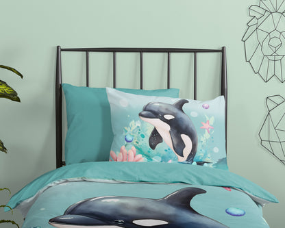 Kinderdekbedovertrek Pure microvezel Splash - 1 persoons 140Ã—200/220 cm