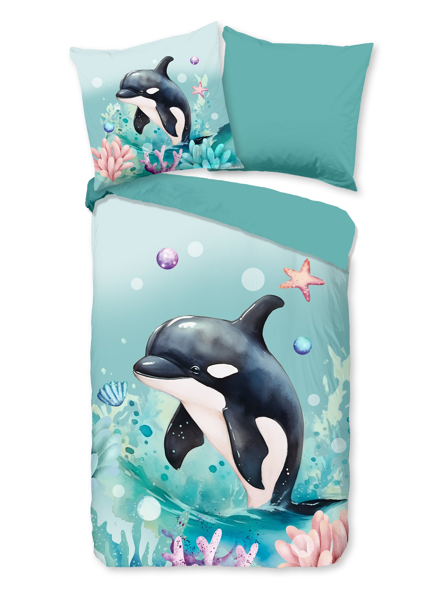 Kinderdekbedovertrek Pure microvezel Splash - Duitsland 135x200 + 1* 80x80 cm
