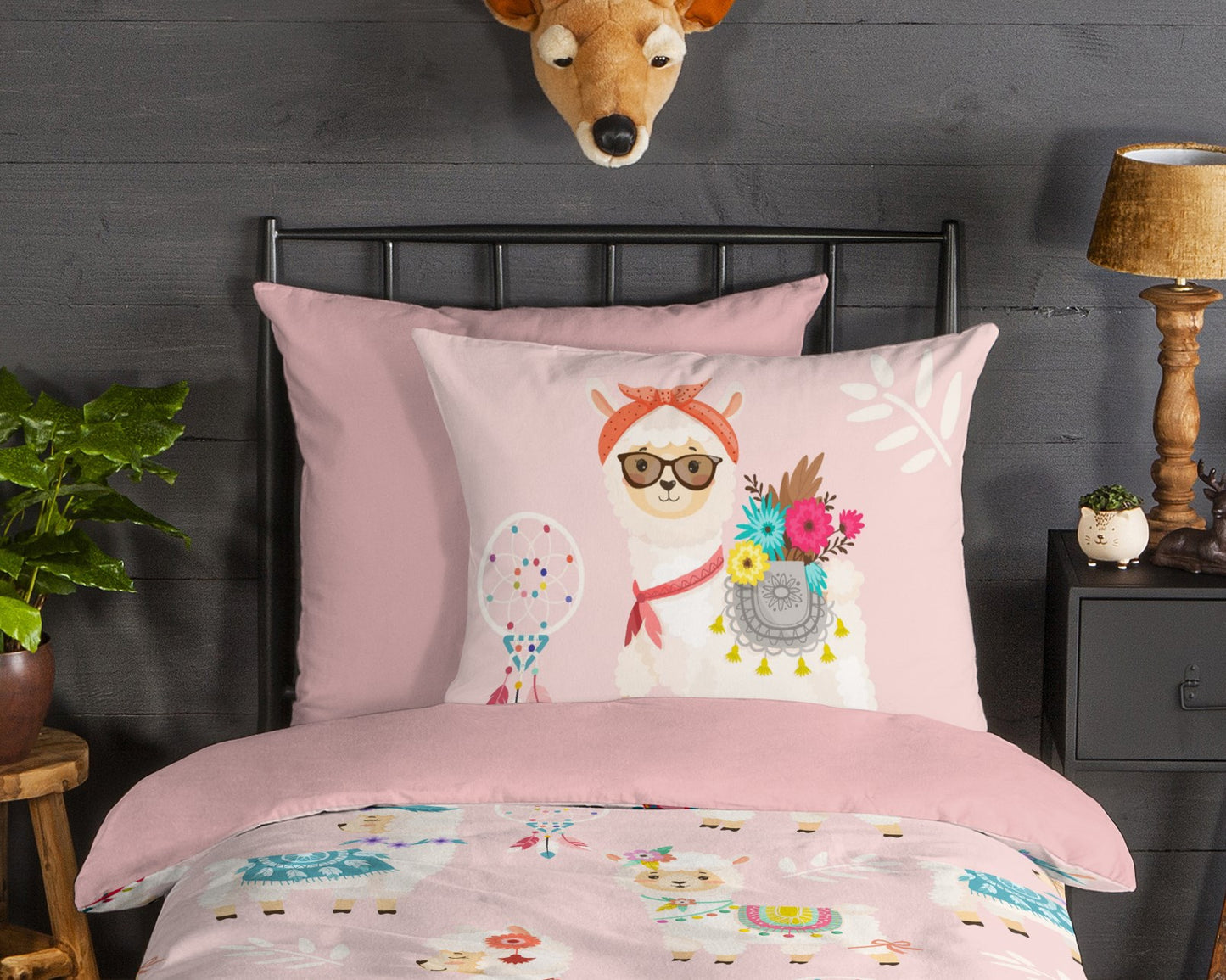Kinderdekbedovertrek Good Morning Flanel Ladida - Duitsland 135x200 + 1* 80x80 cm