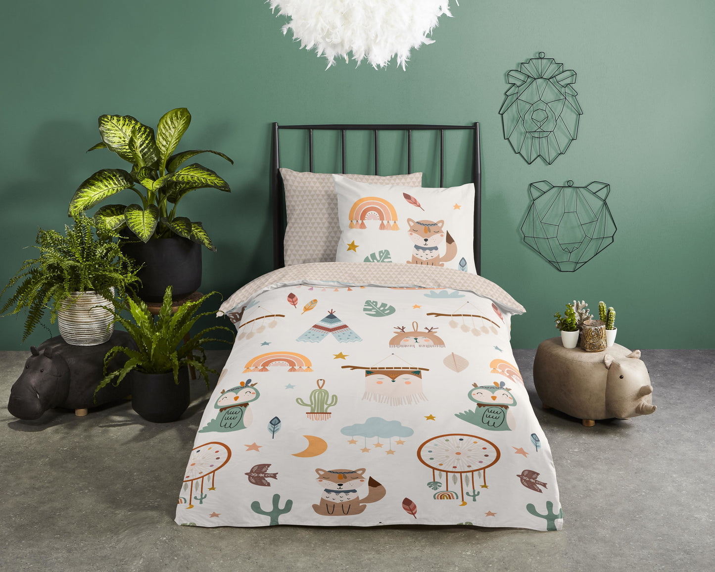 Kinderdekbedovertrek Good Morning Remi - 1 persoons 140Ã—200/220 cm