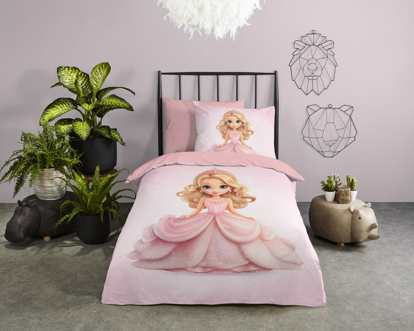 Kinderdekbedovertrek Pure microvezel Bella - 1 persoons 140Ã—200/220 cm