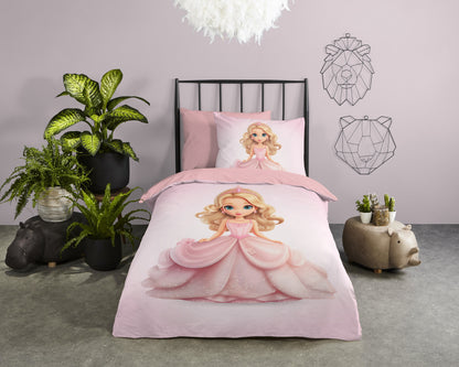 Kinderdekbedovertrek Pure microvezel Bella - 1 persoons 140Ã—200/220 cm