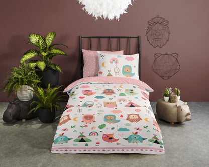 Kinderdekbedovertrek Good Morning Wise - 1 persoons 140Ã—200/220 cm