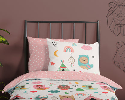 Kinderdekbedovertrek Good Morning Wise - 1 persoons 140Ã—200/220 cm