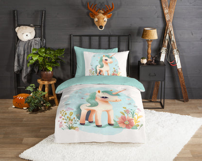 Kinderdekbedovertrek Good Morning Flanel One - 1 persoons 140Ã—200/220 cm