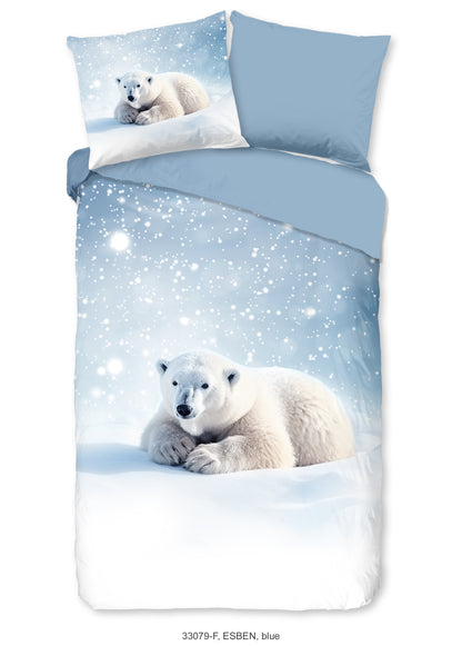 Kinderdekbedovertrek Good Morning Flanel Esben - 1 persoons 140Ã—200/220 cm