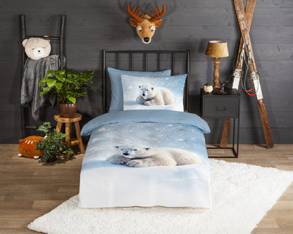 Kinderdekbedovertrek Good Morning Flanel Esben - 1 persoons 140Ã—200/220 cm