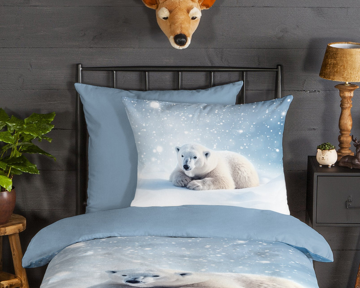 Kinderdekbedovertrek Good Morning Flanel Esben - Duitsland 135x200 + 1* 80x80 cm