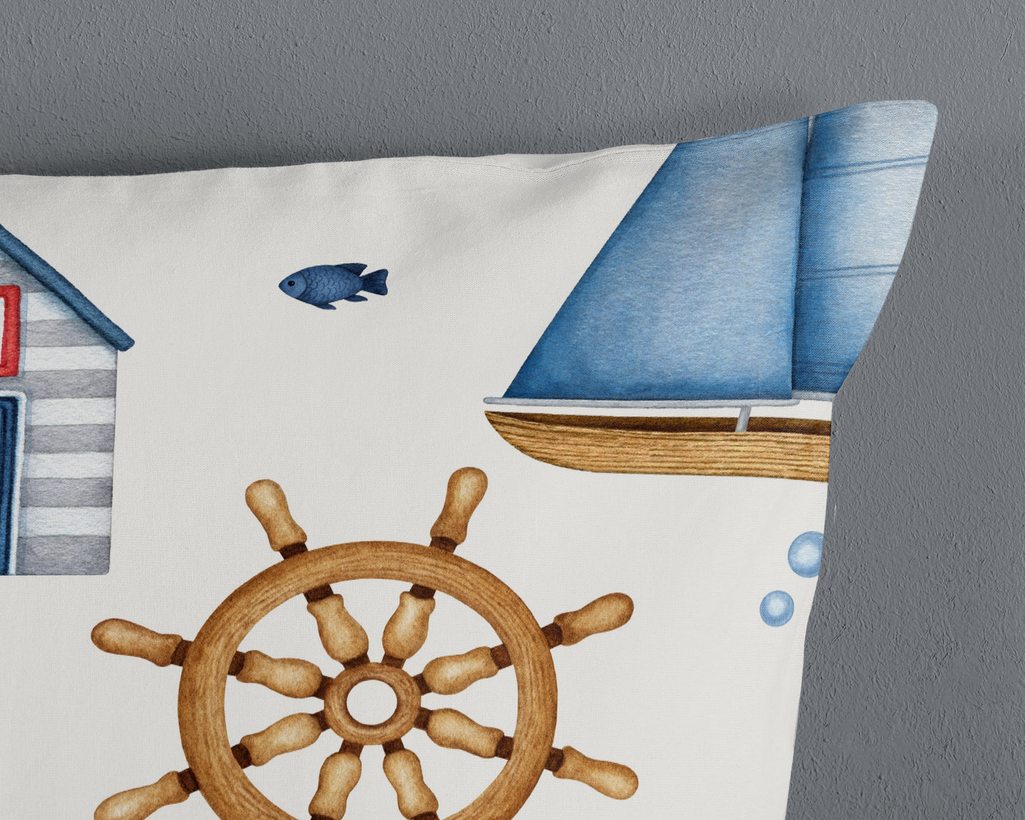 Kinderdekbedovertrek Good Morning Ahoy - Ledikant/ baby 100x135 cm