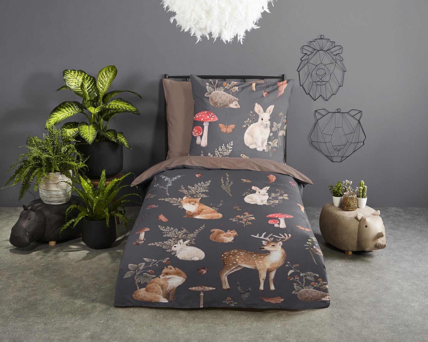 Kinderdekbedovertrek Pure microvezel Rox - Duitsland 135x200 + 1* 80x80 cm