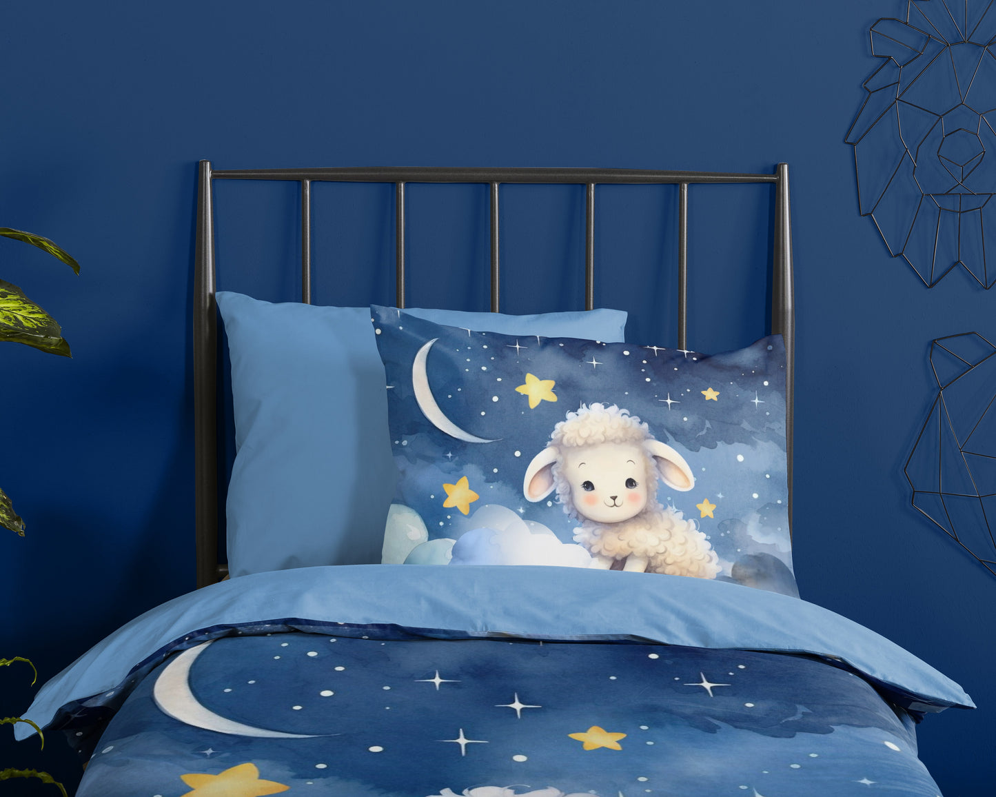 Kinderdekbedovertrek Pure microvezel Sheepy - 1 persoons 140Ã—200/220 cm