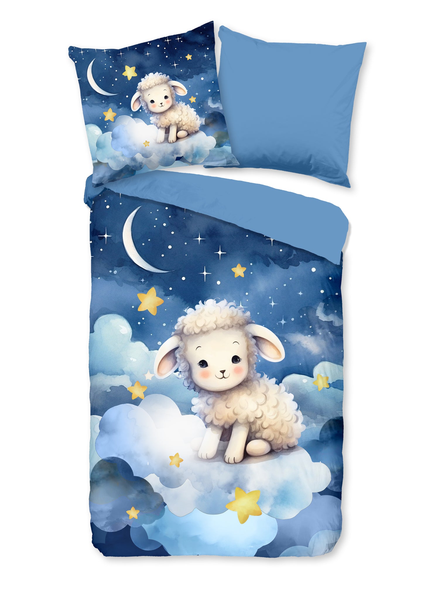 Kinderdekbedovertrek Pure microvezel Sheepy - Duitsland 135x200 + 1* 80x80 cm