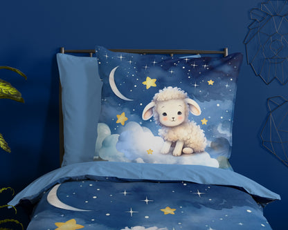 Kinderdekbedovertrek Pure microvezel Sheepy - Duitsland 135x200 + 1* 80x80 cm