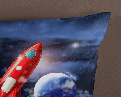 Kinderdekbedovertrek Pure microvezel Rocket - 1 persoons 140Ã—200/220 cm