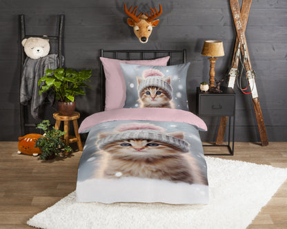 Kinderdekbedovertrek Good Morning Flanel Patt - Duitsland 135x200 + 1* 80x80 cm