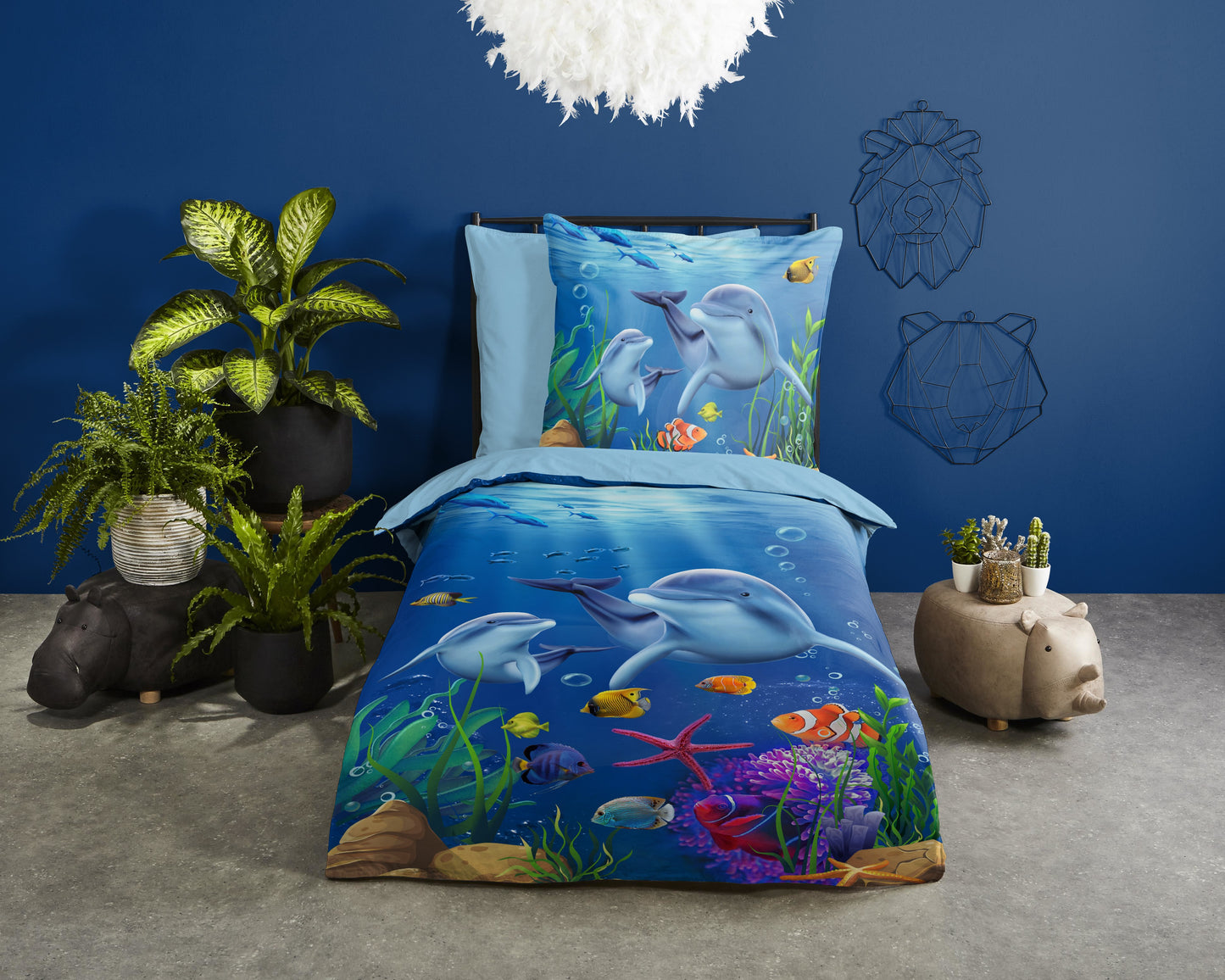 Kinderdekbedovertrek Pure microvezel Mare - Duitsland 135x200 + 1* 80x80 cm