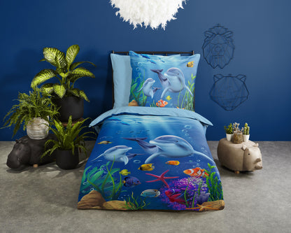Kinderdekbedovertrek Pure microvezel Mare - Duitsland 135x200 + 1* 80x80 cm