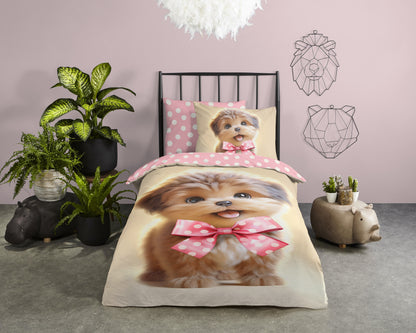 Kinderdekbedovertrek Pure microvezel Bobi - 1 persoons 140Ã—200/220 cm