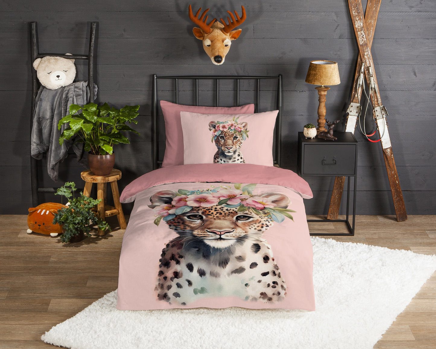 Kinderdekbedovertrek Good Morning Flanel Kiran - 1 persoons 140Ã—200/220 cm