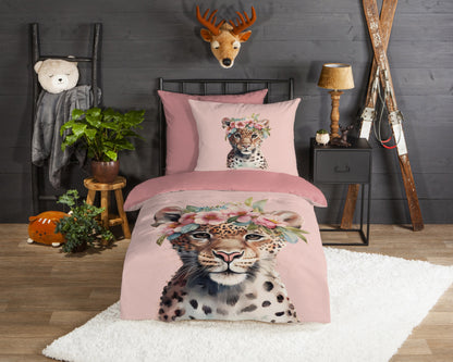 Kinderdekbedovertrek Good Morning Flanel Kiran - Duitsland 135x200 + 1* 80x80 cm
