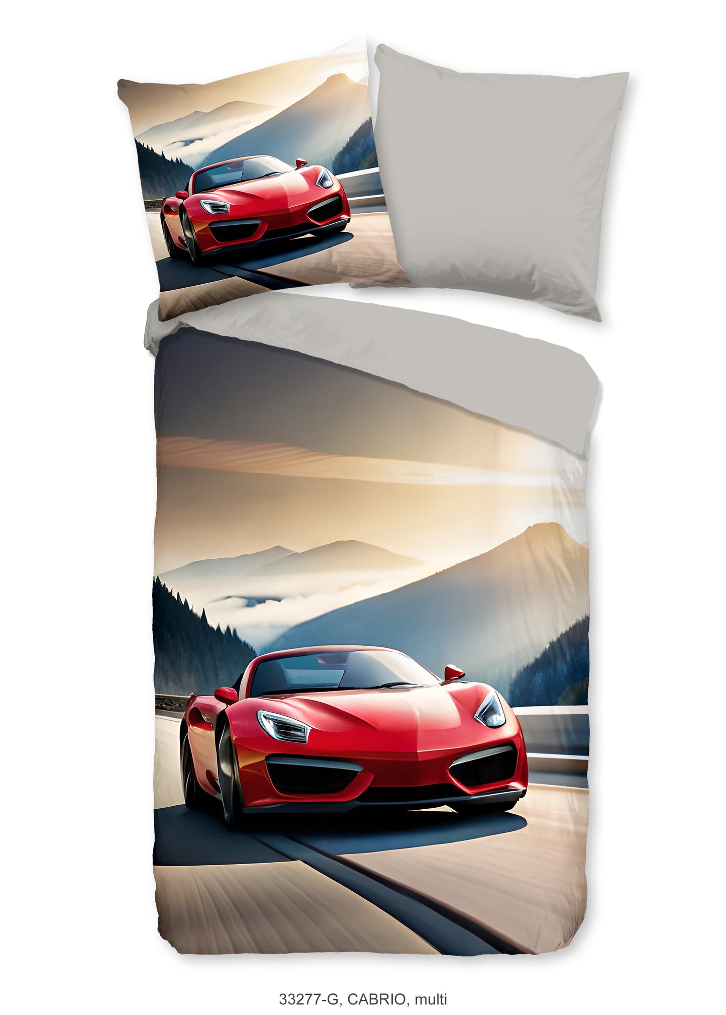 Kinderdekbedovertrek Good Morning Cabrio - Duitsland 135x200 + 1* 80x80 cm
