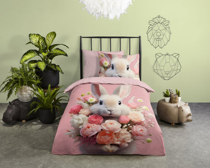 Kinderdekbedovertrek Pure microvezel Cathy - 1 persoons 140Ã—200/220 cm