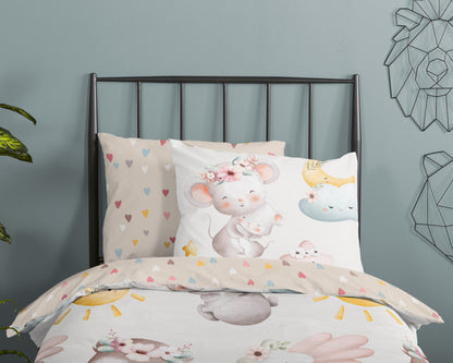 Kinderdekbedovertrek Good Morning Hugs - 1 persoons 140Ã—200/220 cm