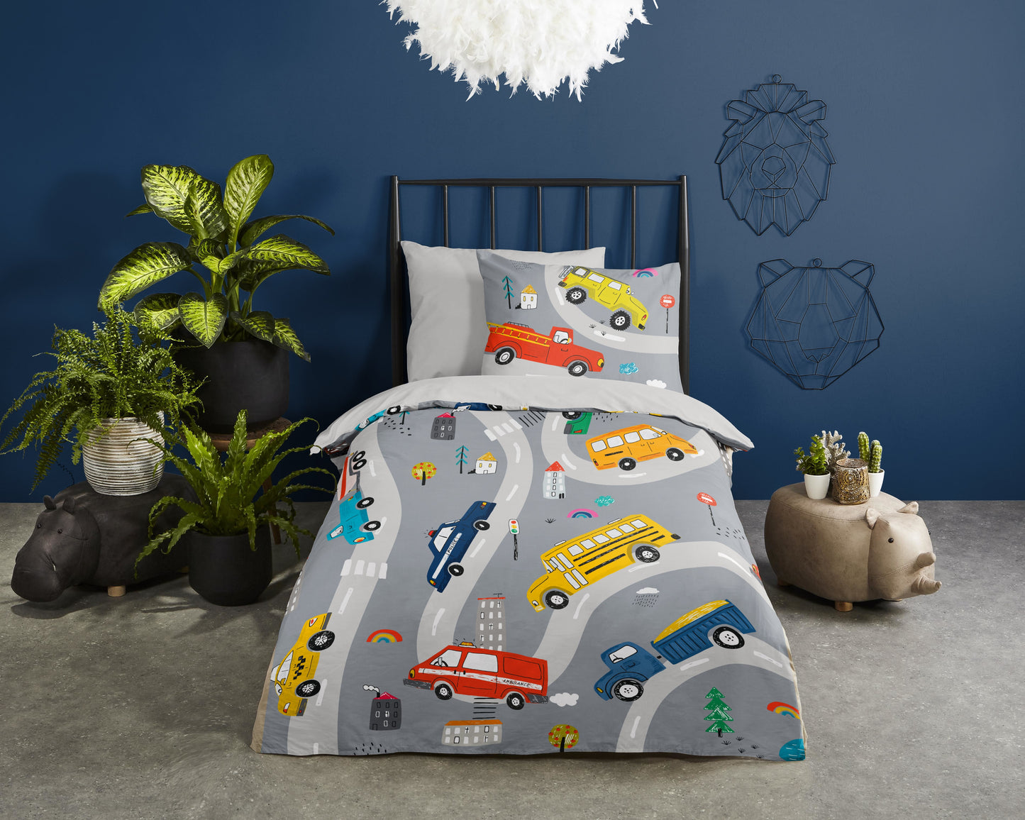 Kinderdekbedovertrek Pure microvezel Voyage - 1 persoons 140Ã—200/220 cm