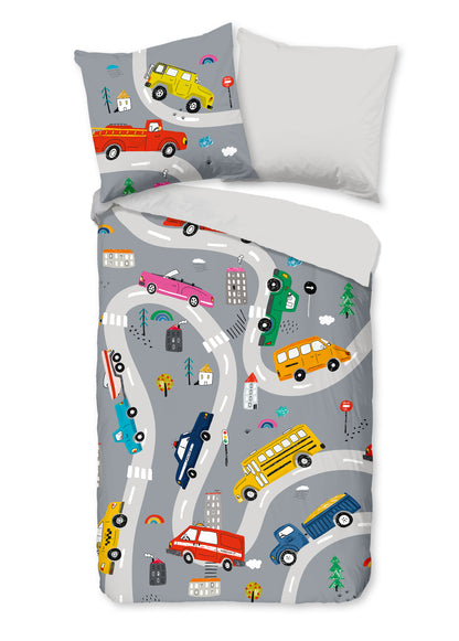 Kinderdekbedovertrek Pure microvezel Voyage - Duitsland 135x200 + 1* 80x80 cm